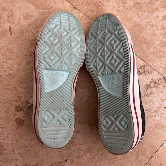 Converse/Chiara Ferragni black glitter sneakers Size 9. Preowned - Picture 5 of 8